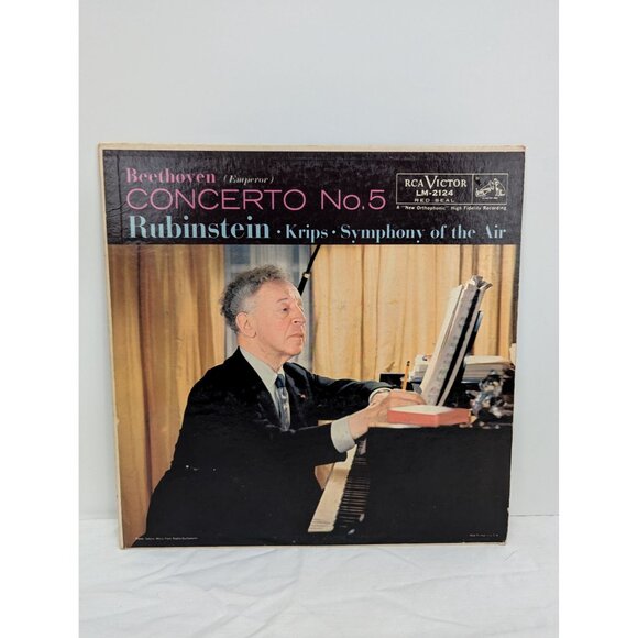 Beethoven Concerto No 5 Rubinstein Symphony of the Air Vinyl Record RCA Victor - Picture 1 of 7